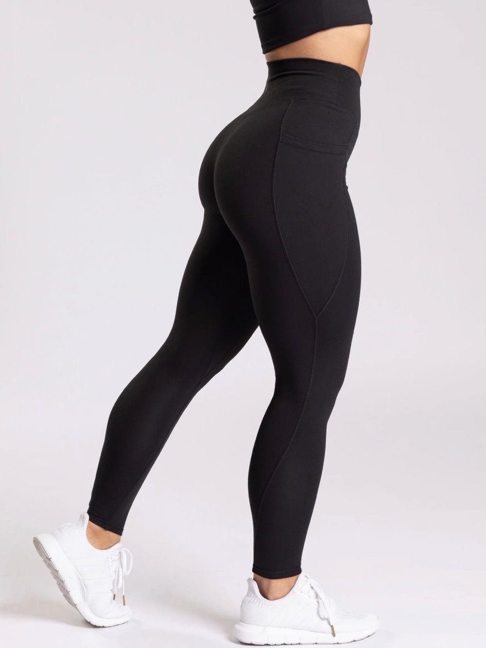 NWOT P'tula Heather Black High-Waist Sculpting Leggings